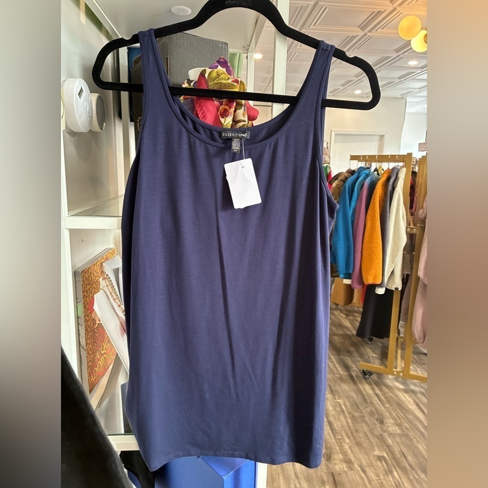 Eileen Fisher navy blue silk Cami size small